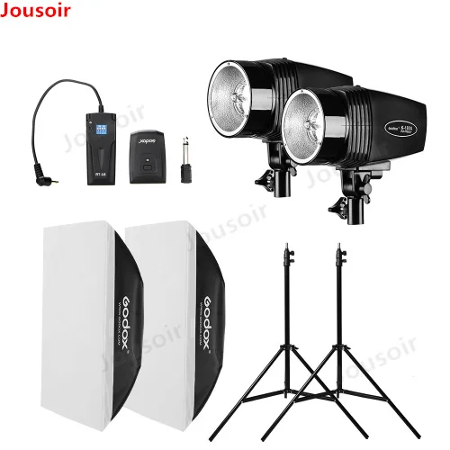 Godox 360Ws 2x K-180A строб студия Flash Light Комплект с RT-16 триггера и 2x50x70 см Softbox и 2x190 см Свет Стенд CD50