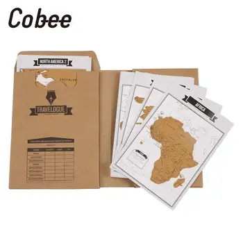 

Hot Travelogue Scratch World Map Notebook Travel Tips Book Journal Log Notebooks Tourist Gift Souvenir Maps