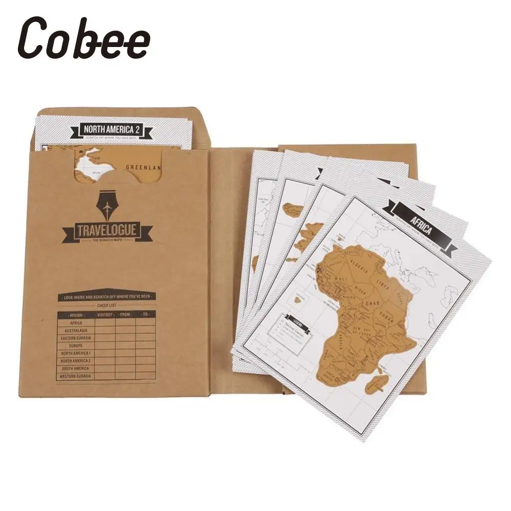 Hot Travelogue Scratch World Map Notebook Travel Tips Book Journal Log Notebooks Tourist Gift Souvenir Maps