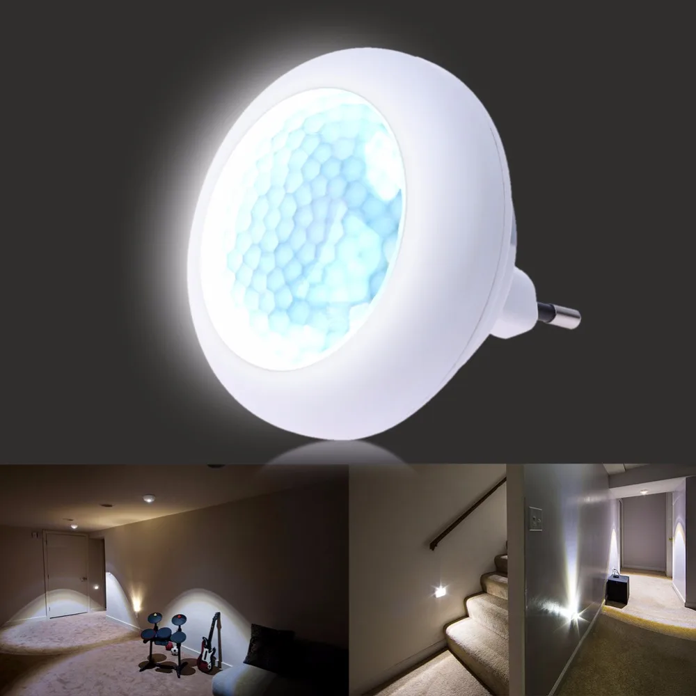 Intelligent Night Light Wall Socket Lamp Luminaire With Motion Sensor