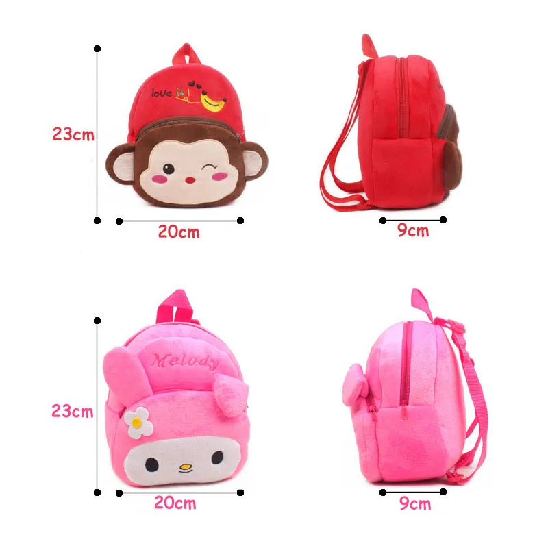 Милый мультяшный Детский плюшевый рюкзак, игрушки, мини-обезьяна, говядина, бетмен, школьная сумка, подарок для детского сада, для мальчиков, девочек, студентов, прекрасный рюкзак