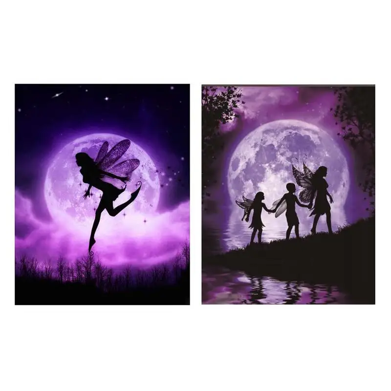 

5D DIY Full Round Diamond Painting Fantasy Fairy Drill Resin Mosaic Cross Stitch Kit sticker room decorations crafts