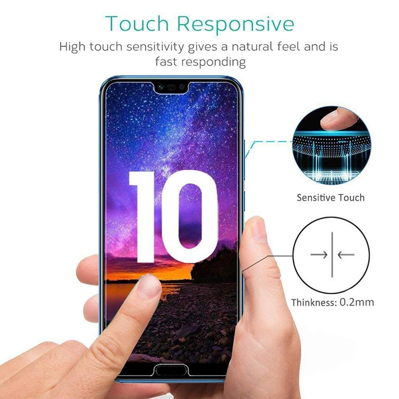 Ультратонкое прозрачное закаленное стекло 9H 0 26 мм для Huawei Honor 10 9 Lite Защитная