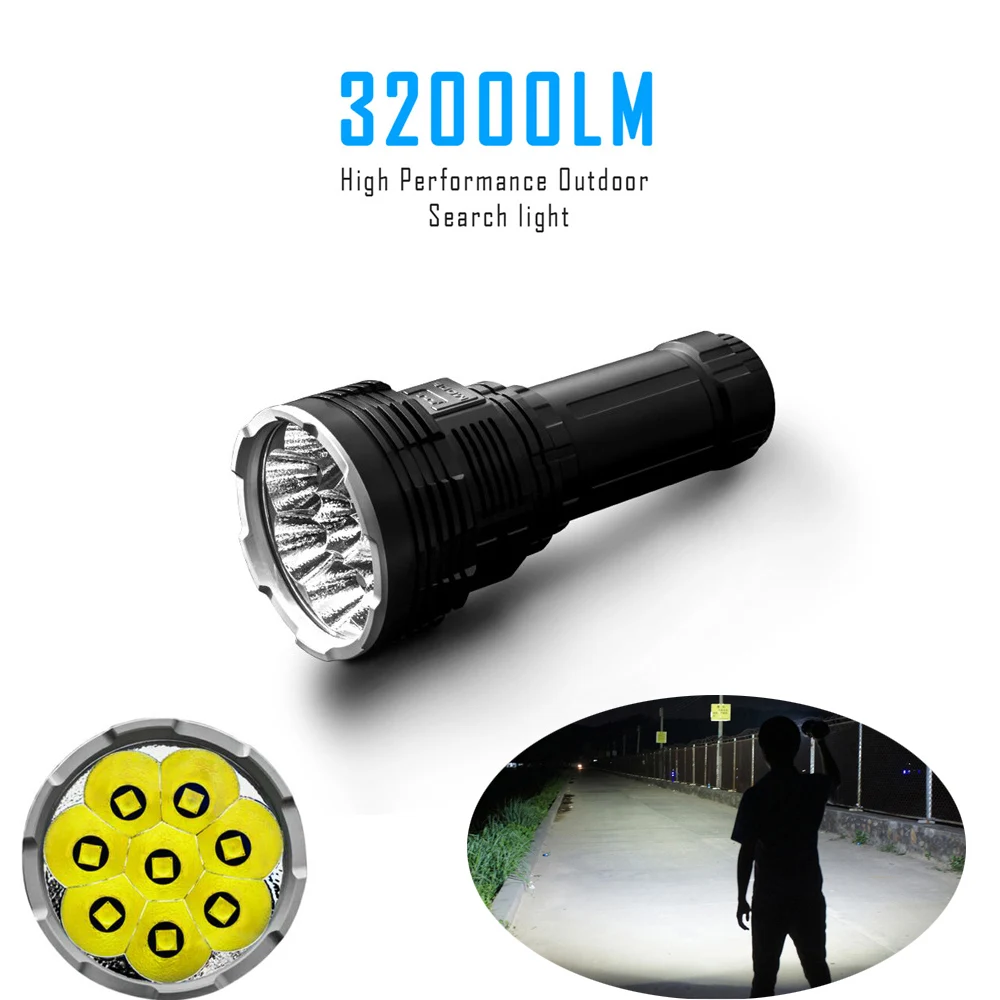 

High quality IMALENT 8 x XHP70 LED Flashlight 32000 Lumens IPX-8 Waterproof USB Charging Smart Torch