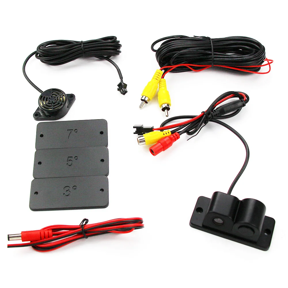 2018 Parktronic Eunavi 2 In 1 Car Parking Sensors Rear View Backup Camera Universal High Clear Night For Vision Reversing Radar
