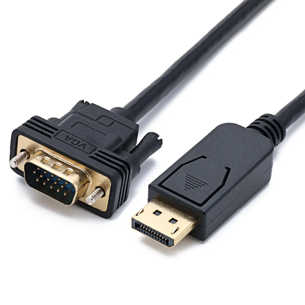 

DisplayPort DP male to VGA male adapter Cable Eyefinity ATI for lcd screen video 1.8m