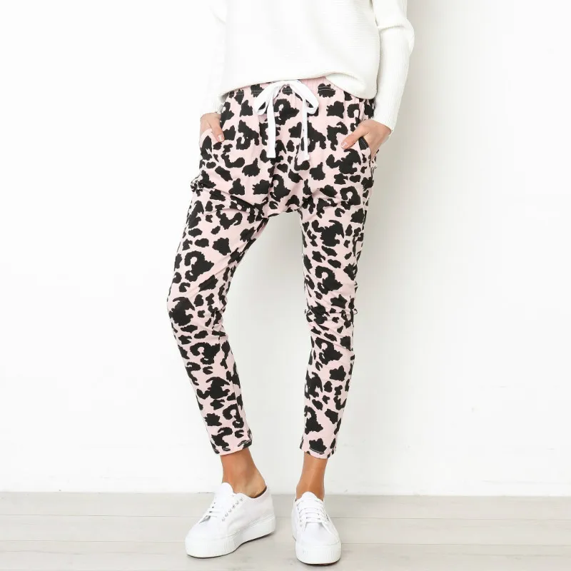 2018 Fashion New Women Sexy Leopard Printed Skinny Long Pencil Pants Sweatpants Joggers Skinny Pants For Women Pencil Pants