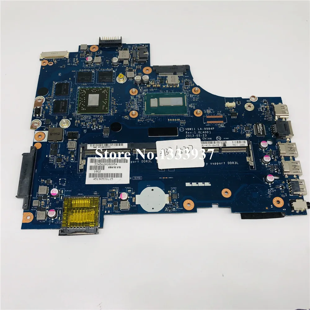buy  VBW11 LA-9984P for Dell Inspiron 17R 5737 3737 laptop motherboard SR16Z I7-4500U CN-0DYFMW 0DYFMW D