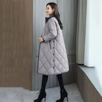 

New 2019 Women's Cotton coat long Winter Thicken Jacket Stand Collar Oversize Warm Thick Coat Parkas Female Outwear Tops NO946