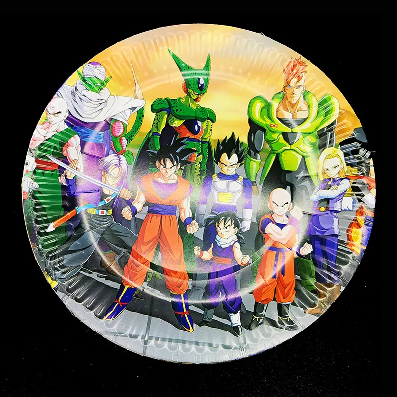 60 шт./лот dragon ball столовая посуда наборы dragon ball тема одноразовые тарелки салфетки для стаканчиков dragon ball вечерние украшения