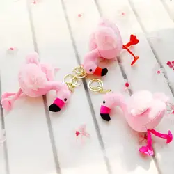 15 см Симпатичные Фламинго животного плюшевая игрушка-брелок коробка розовый Фламинго кулон аксессуары подарок игрушка для девочек детей