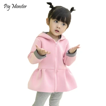 

Autumn Girl Coat Baby Girls Jackets Toddler Girl Clothes Winter Cotton Rabbit Ears Hat Jackets for Girls Hoody baby coat W246