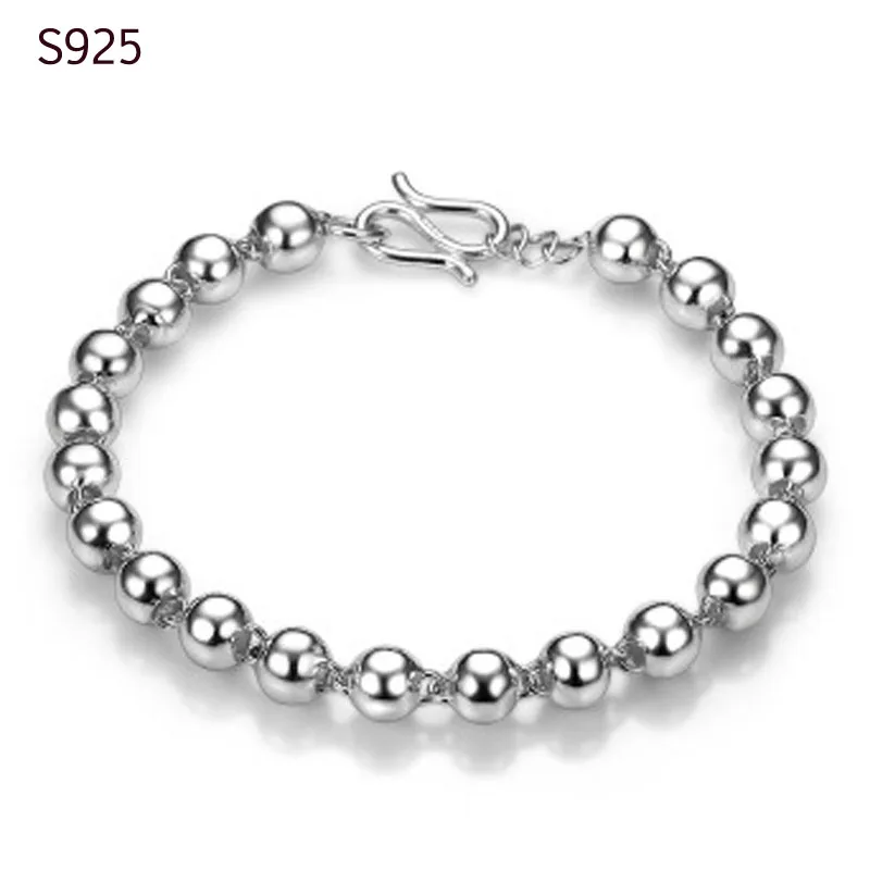 

Male Female Genuine Real Pure Solid 925 Sterling Silver Bracelets Bangles for Men Women Jewelry Hand Wristband Bracelet Charms