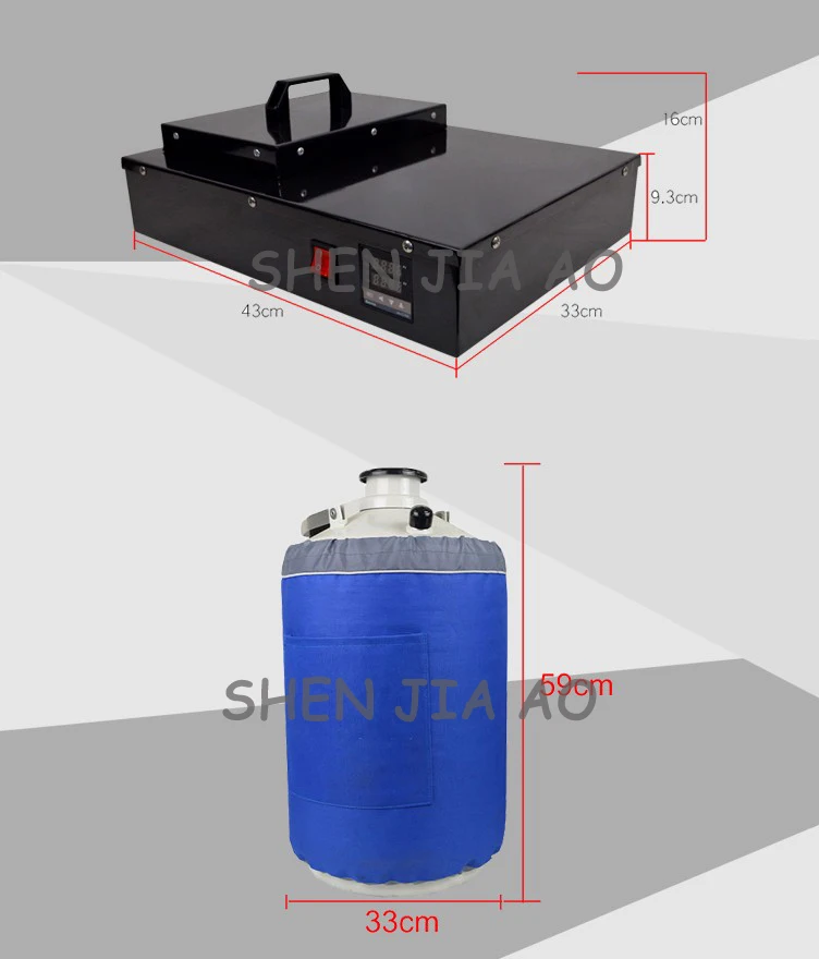 Микро-жидкий азот прибор для криоконсервации 220 V/110 V Сращивание оборудования + 10L жидкий азот Танк