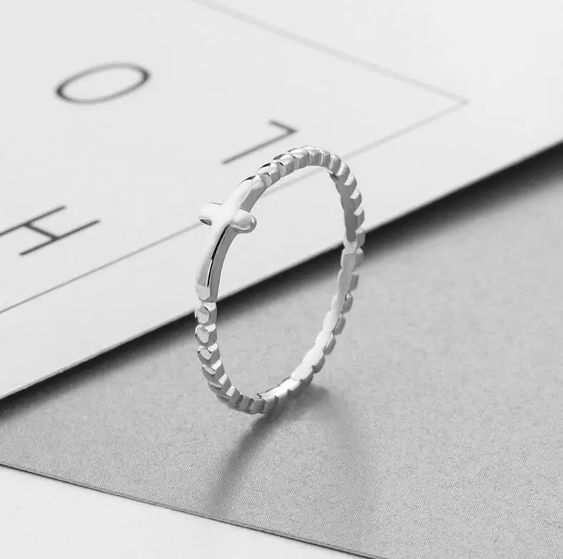 Cross Jewelry 925 Sterling Rings Silver Cross Ring Fashion Jewelry Gift