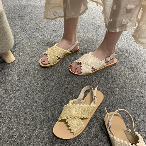 

2019 new retro chic sandals female fairy wind Korean students gentle