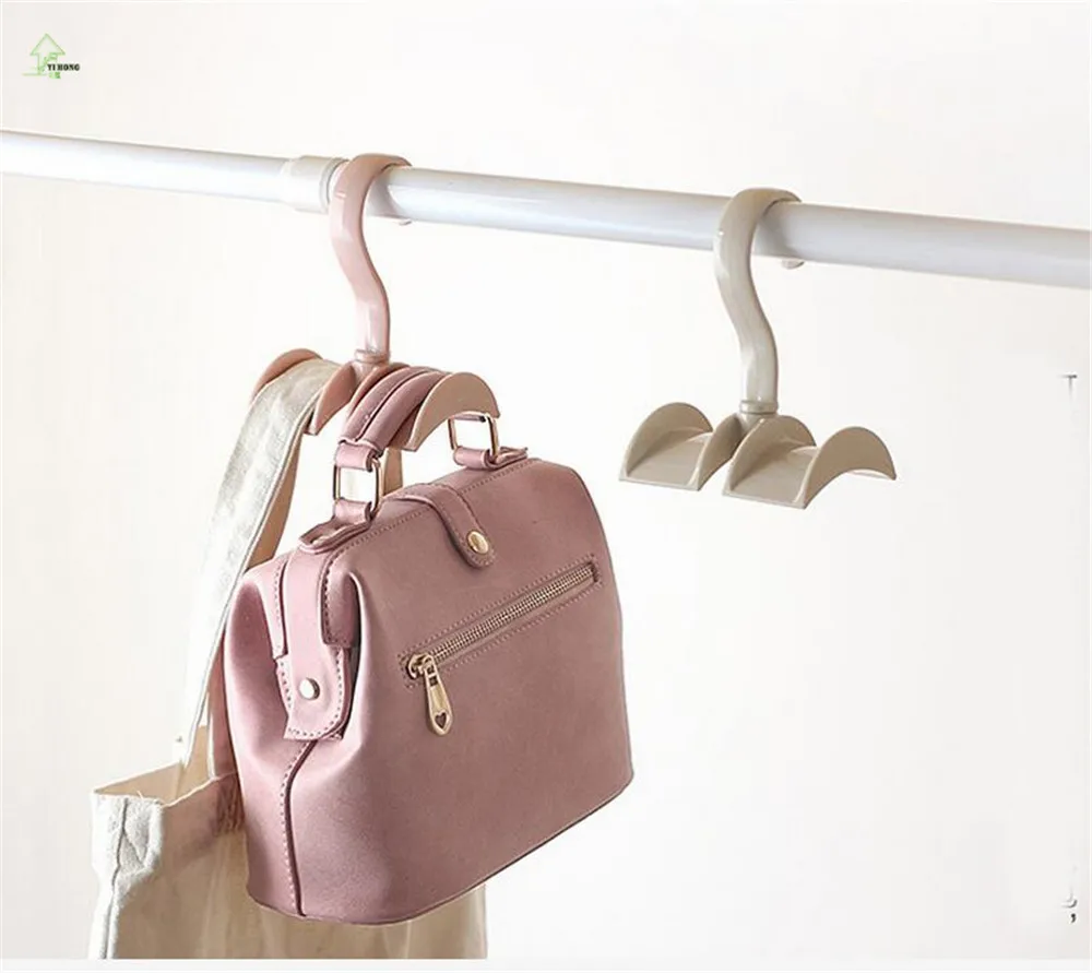 cheap YI HONG Rotating Tie Rack Scarves Hat Hanger Holds Hook Clothing Bag Belt Organizer Closet High Quality 2017 New A1468c