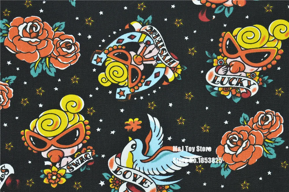 パッチワークキャンバス生地日本漫画ヒステリックミニ綿生地組織子供バッグ靴diy手作り材料90 140センチメートル Canvas Fabric Cotton Fabricfabrics Japan Aliexpress