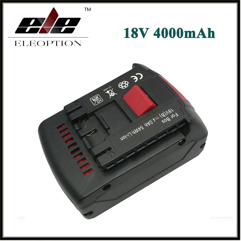 

ELEOPTION BAT609 Replacement for Bosch Rechargeable battery 18v 4000mAh Li-ion Battery for Bosch 17618 BAT618 with led light