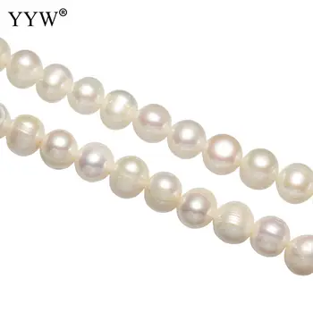 

Cultured Round Freshwater Pearl Beads natural white 10-11mm