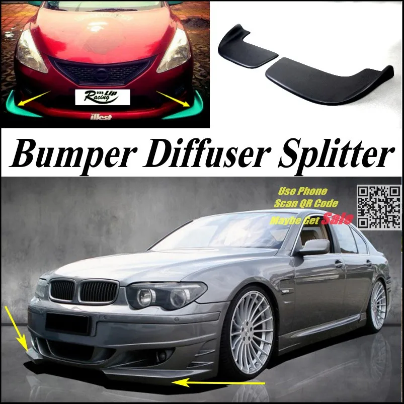 Car Splitter Diffuser Bumper Canard Lip For BMW 7 E32 E38 E65 E66 E67 E68 Tuning Body Kit  Front Deflector Car Fin Chin Reduce Body