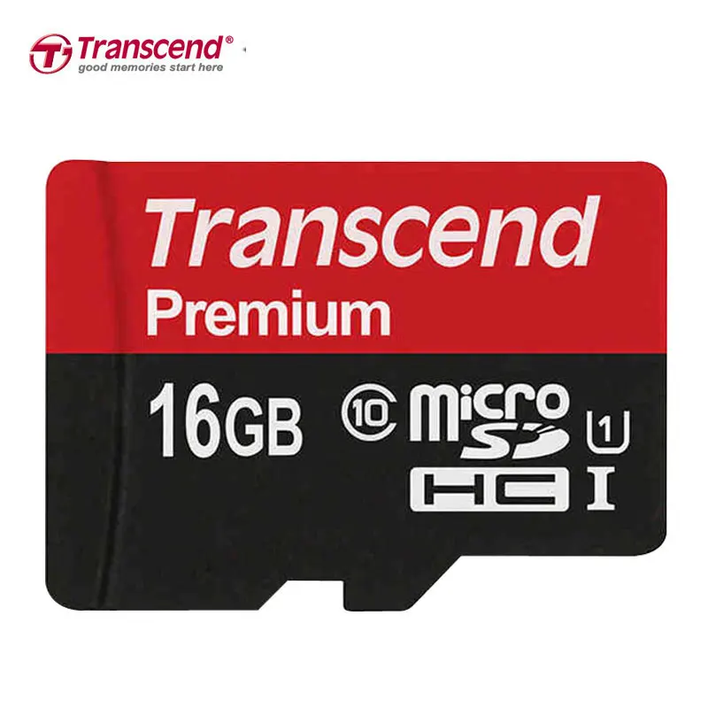 Дешевый Оригинальный Transcend 16 ГБ 32 ГБ 64 Гб MicroSD MicroSDHC MicroSDXC Micro SD карта SDHC SDXC читать 90 МБ с. с. класс 10 UHS 1 TF карта памяти