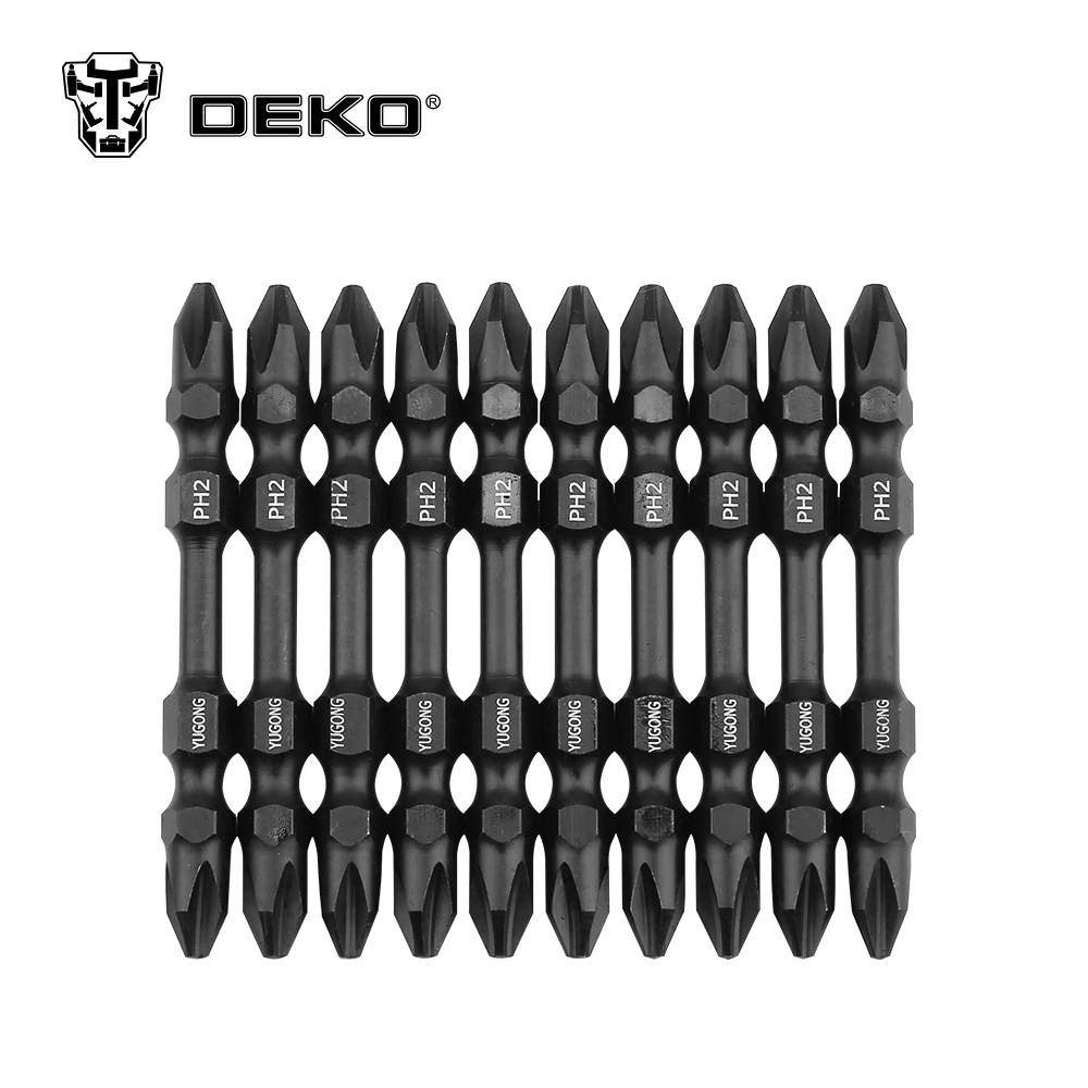DEKOPRO SCRE03 10pcs Security Bit Hexagon Screwdriver Bit Chrome