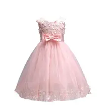 Милое детское платье для девочек; милые свадебные платья для малышей; летние кружевные вечерние костюмы серии Vesitod для детей 1-8 лет