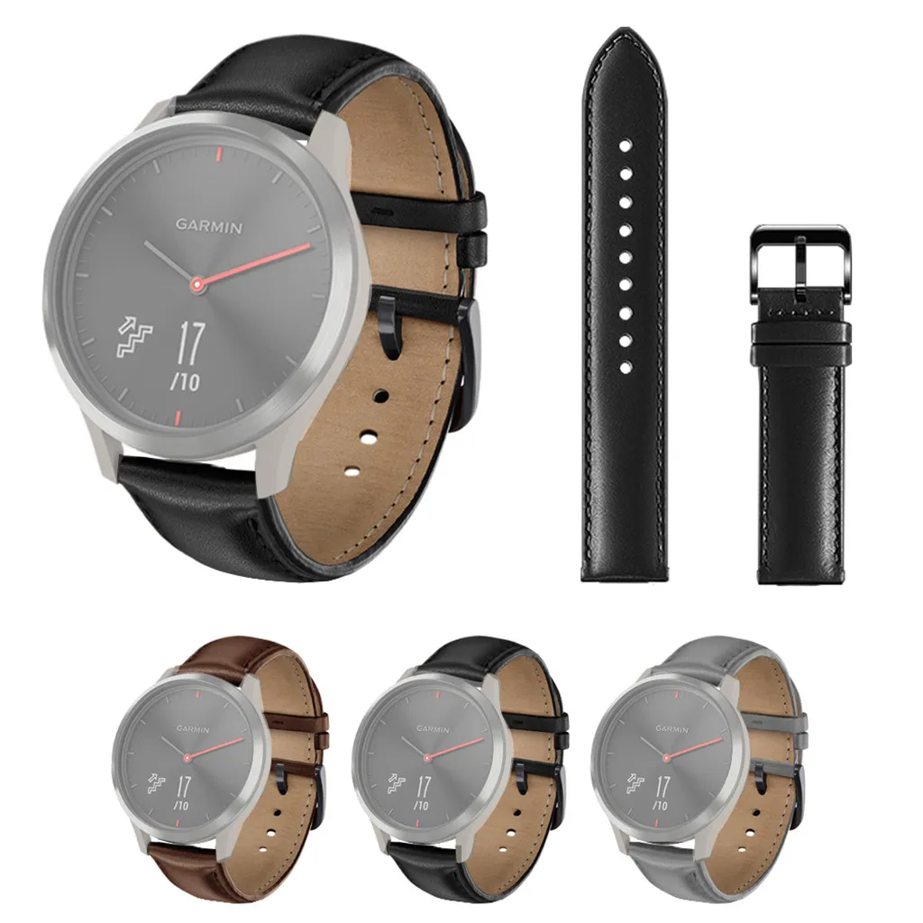 Роскошные кожаные аксессуары браслет ремешок на запястье для Garmin VIVOMOVE HR Смарт аксессуары часы полосы браслет ремешок