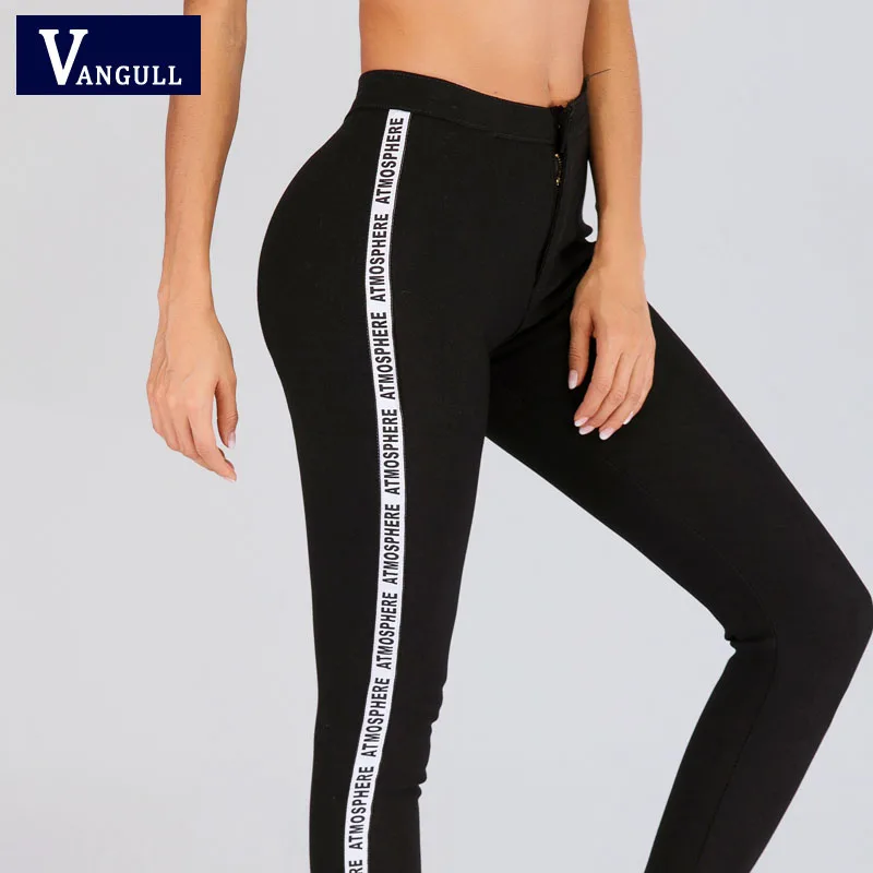 Vangull весенне-зимние женские джинсы-карандаш с высокой талией и карманами, повседневные джинсовые обтягивающие черные узкие брюки
