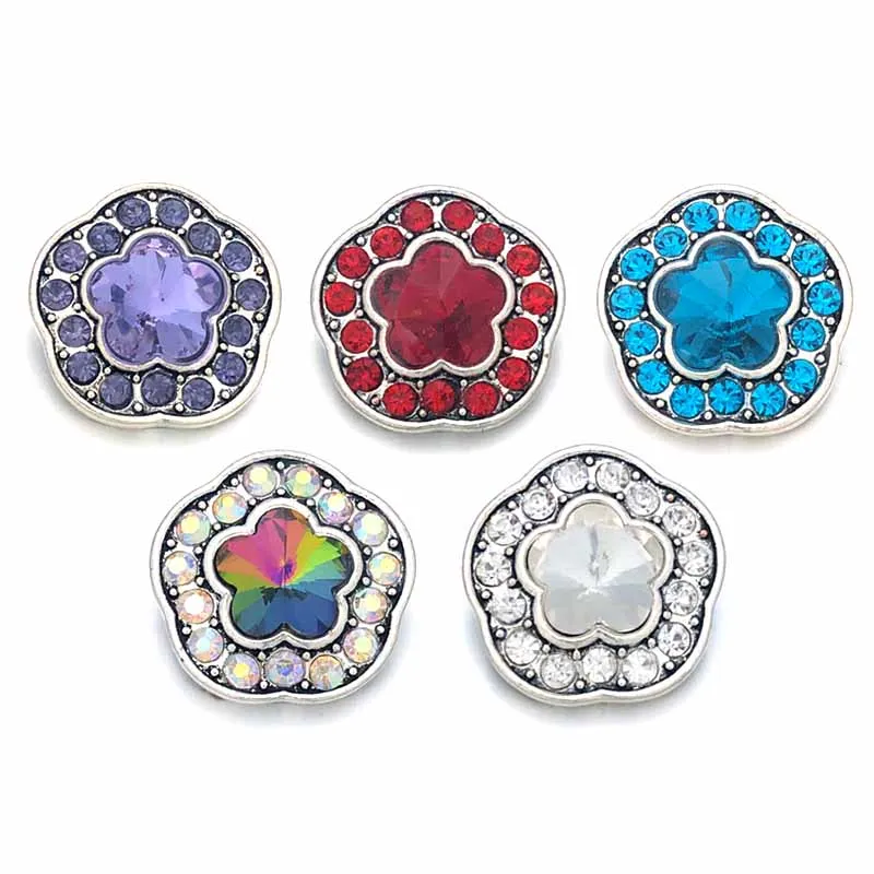 

Crystal w221 Hot 3D 18mm 20mm Metal Snap Button For Bracelet Necklace Interchangeable Jewelry Women Accessorie Findings