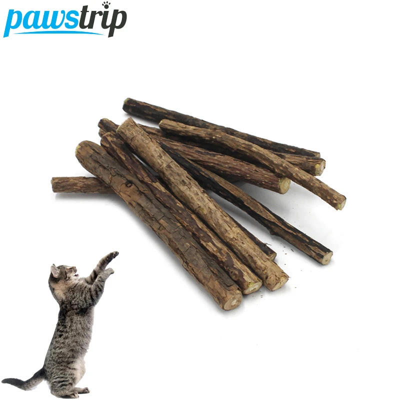 10pcs/lot Natural Catnip Cat Toy Matatabi Sticks Cat Snacks Pet Cleaning Tooth Actinidia Silvervine Cat Sticks Pet Toy For Cats