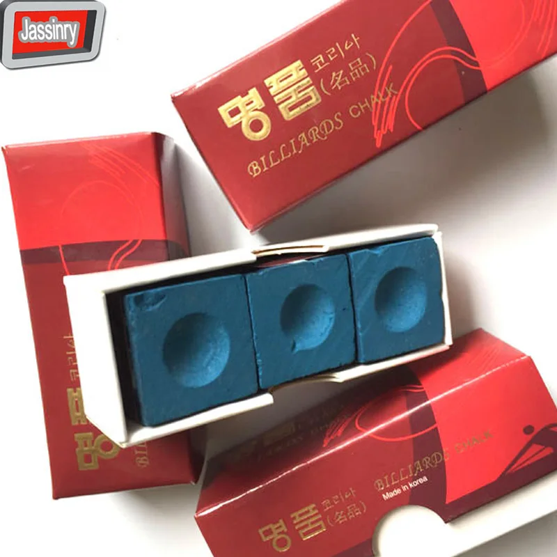 

Free shipping Pool Billiards Snooker chalks Accessories Original Ballteck Korea 3pcs Billiard Cue Chalks Blue color high quality