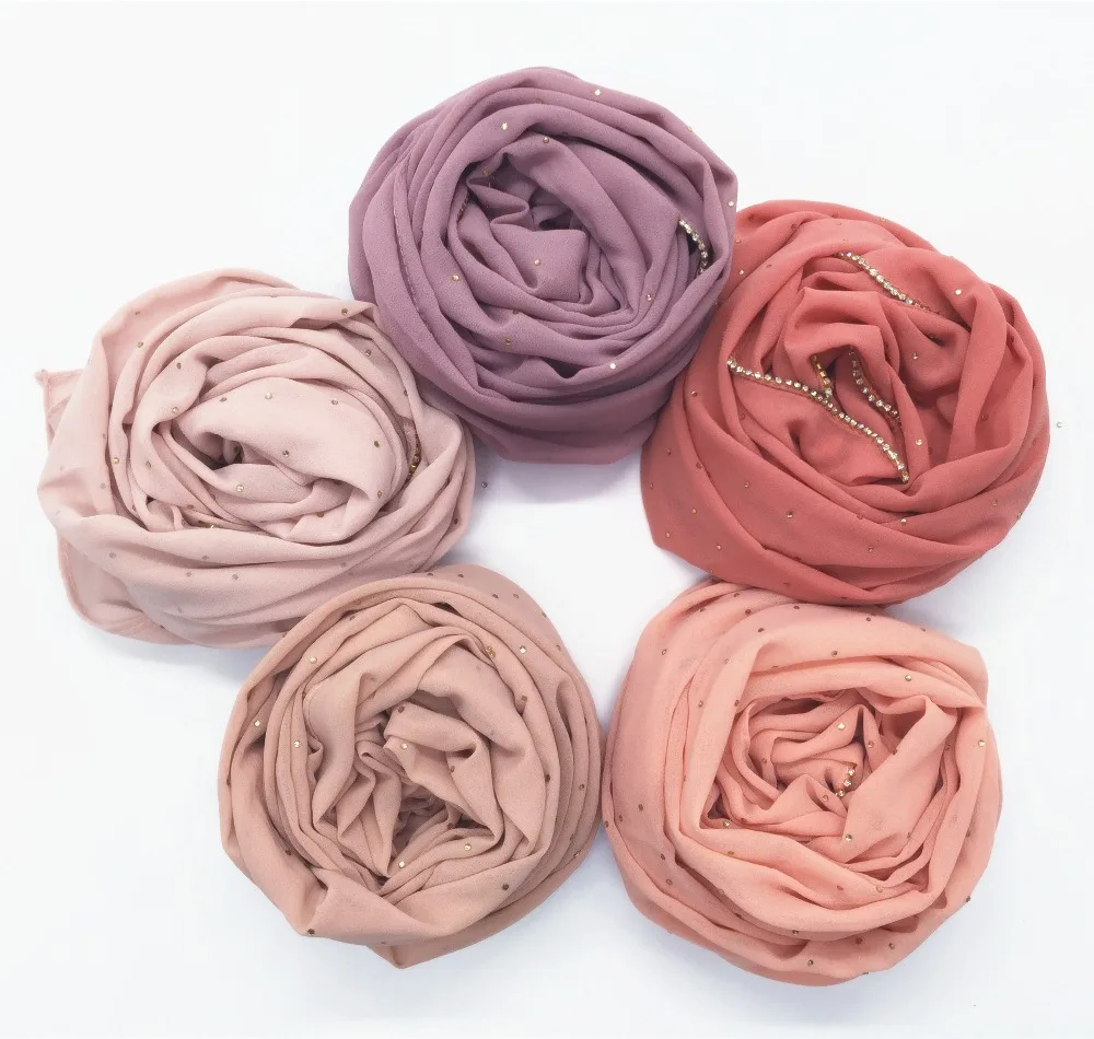 

wholesale bubble Chiffon Hot Sale solid hijab scarf fashion plain shawl wraps echarpe scarfs 760pcs
