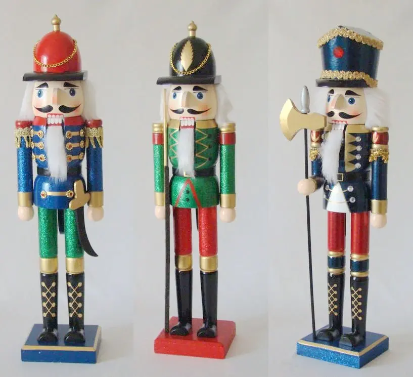 home decor christmas gift handwork nutcracker wood nutcracker H43cm on