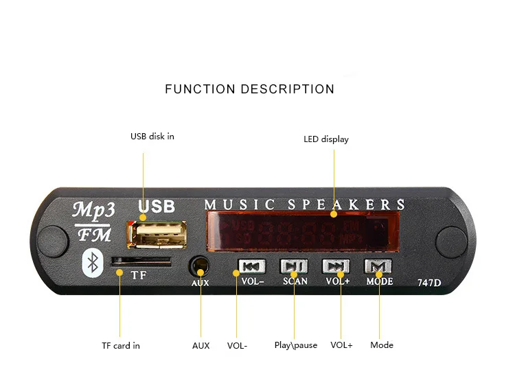 3*80 Вт Bluetooth 2,1 3 канала большой Усилитель мощности доска Многофункциональный TF \ USB \ FM \ AUX светодиодный дисплей дистанционное управление ЦАП для DIY