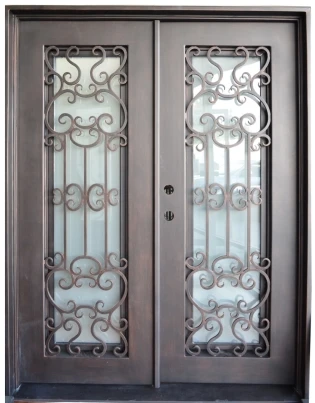 Опт Кованое железо двери Двойные железные двери железные передние двери для продажи hc13