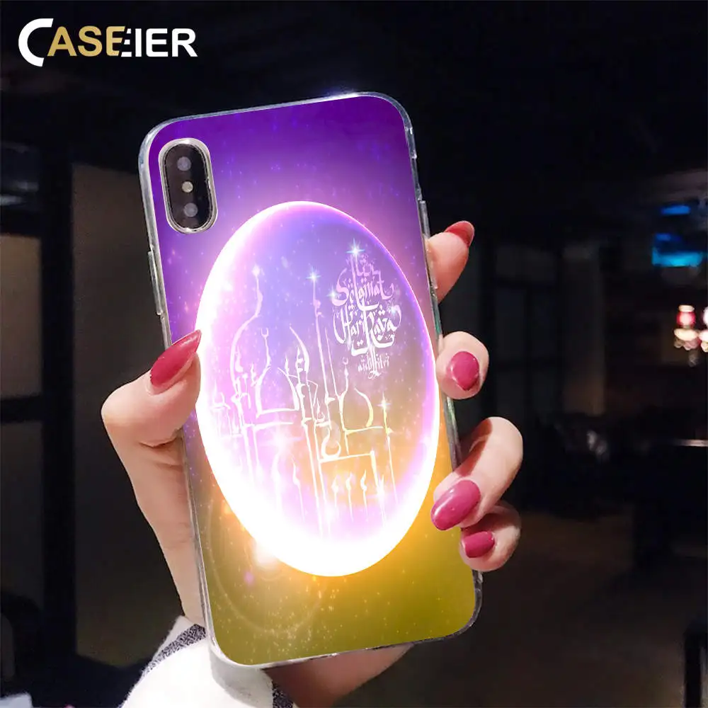 

CASEIER Lantern Lamp Ramadan Case For iPhone X 7 8 6 6S Plus Moon Pattern Case For iPhone X XR XS MAX 5 5C 5S SE 4S Back Cover