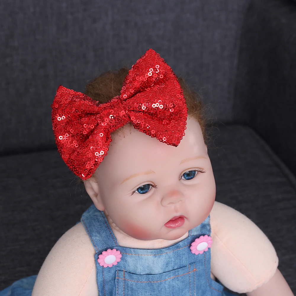 

1 PC Lovely Girls Kids Sequin Bowknot Bow Hair Pins Hair Bow Clips Children Gift Hair Band Accessories