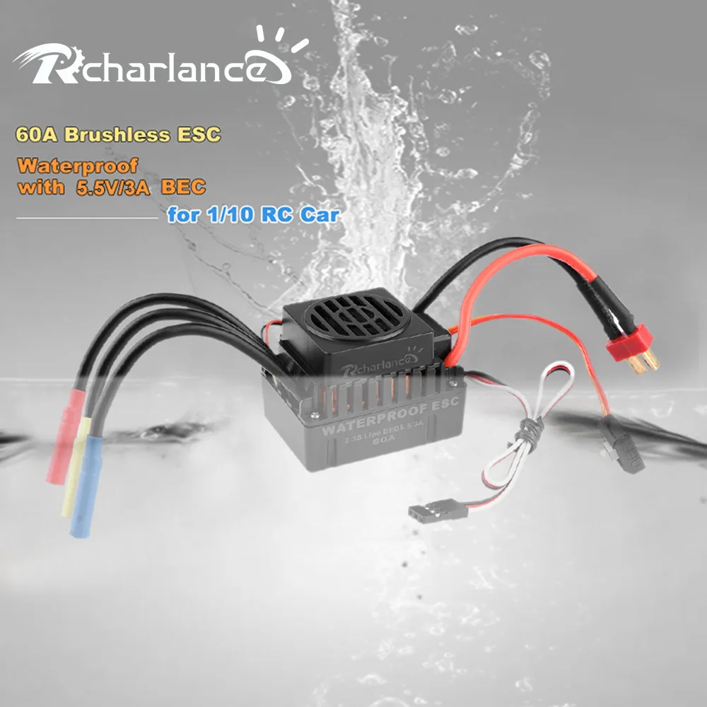 Водонепроницаемый 3660 3300KV 3800KV бесщеточный двигатель 60A 120A ESC для RC HPI HSP 1/8 1/10 багги RC автомобиль грузовик осевой Scx10 Рок Гусеничный