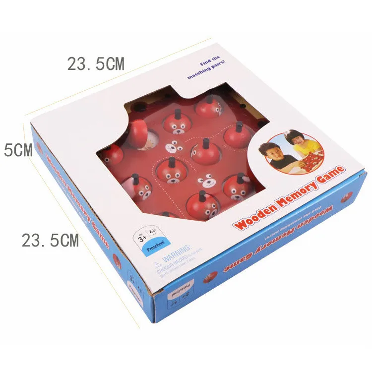 Wooden Memory Game Baby Brain Training Children Learning Educational Toys Montessori Interactive