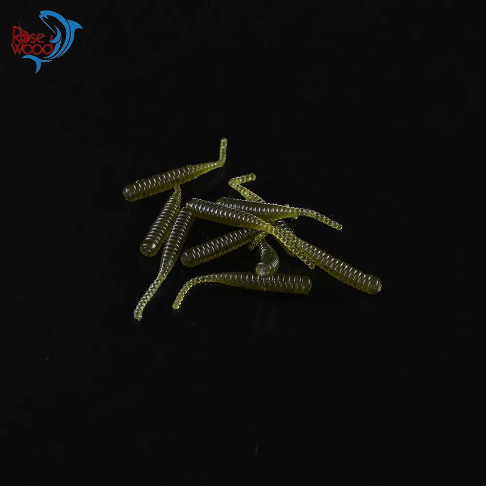 100pcs Pesca Artificial Soft Bait 4cm0.3g UL Fishing Worm Swimbaits Soft Lure Carp Fishing Bait Fishing Lure Mixed Colors  (17)