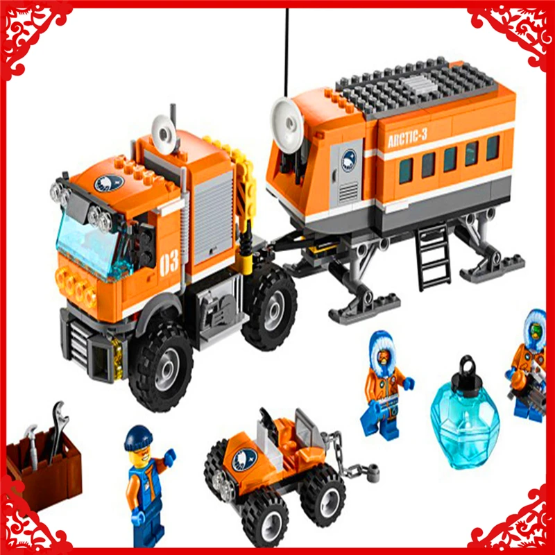 

POPIGIST WC050 394Pcs Bricks Building Blocks City Arctic Outpost Mobile Laboratory Truck Educational Assemble Toy Gifts For Kids