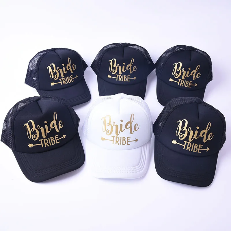 Курица вечерние украшения надпись Bride Tribe шляпа Кепки невесты команды чтобы быть