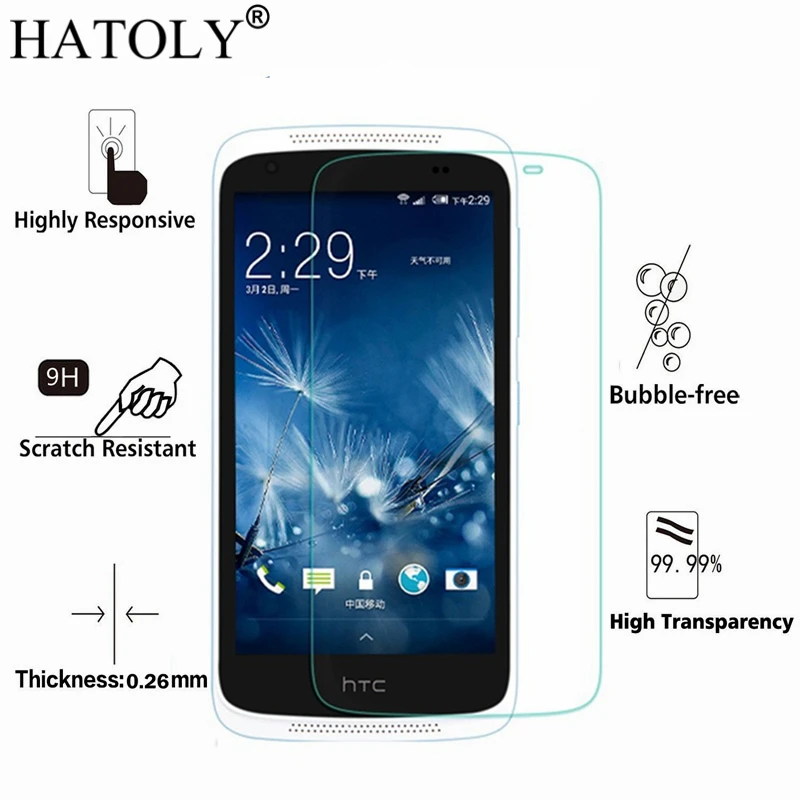 

2PCS Glass For HTC Desire 526G Tempered Glass 9H HD Screen Protector for HTC Desire 526 Toughened Protective Film HTC 526 Glass