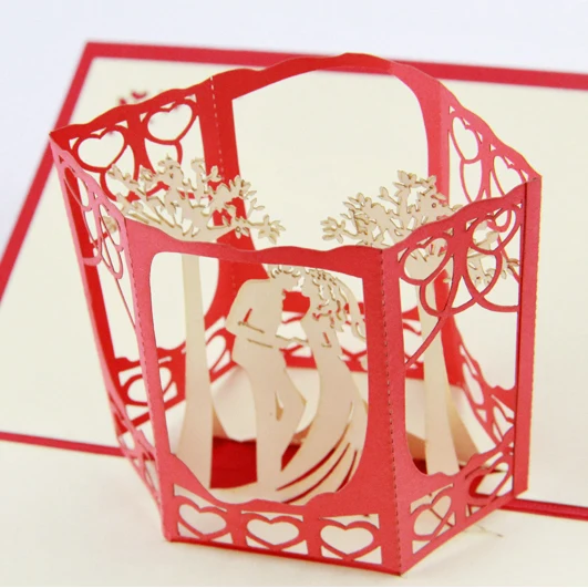 Garden tree wedding card /3D card pop up card/wedding invitation customize Free shipping - 32291790243