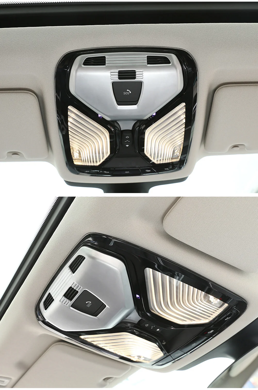 Для BMW 5 6 7 серии G30 GT G11 G12 X3 G01 X4 G02 автомобильные аксессуары интерьера автомобиля спереди крыши рамка для лампы для чтения накладка