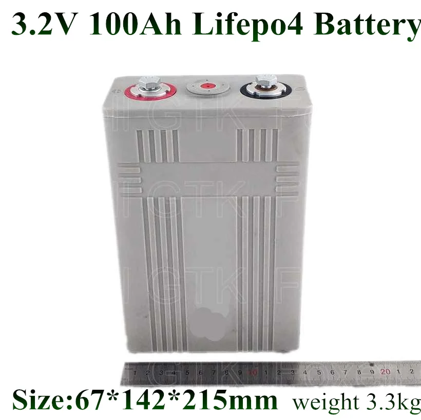 4PcsLot 3.2V 100Ah LiFePO4 Battery 300A Discharge Rate For Electric scooter EV Solar System Lithium Battery 100AH Free Shipping (2)