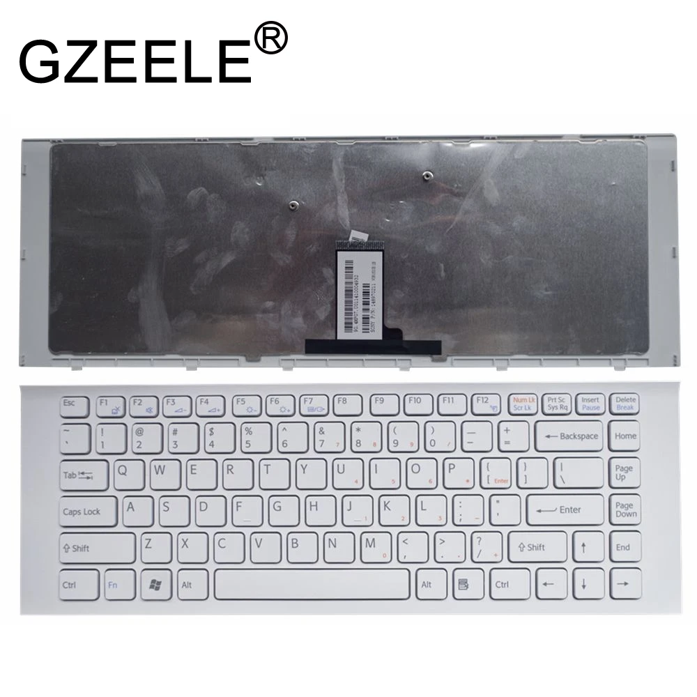 Клавиатура GZEELE для ноутбука SONY VAIO VPCEG VPC EG VPCEG16FM VPCEG18FX VPCEG17FX VPCEG1AFX VPCEG1FGX белая