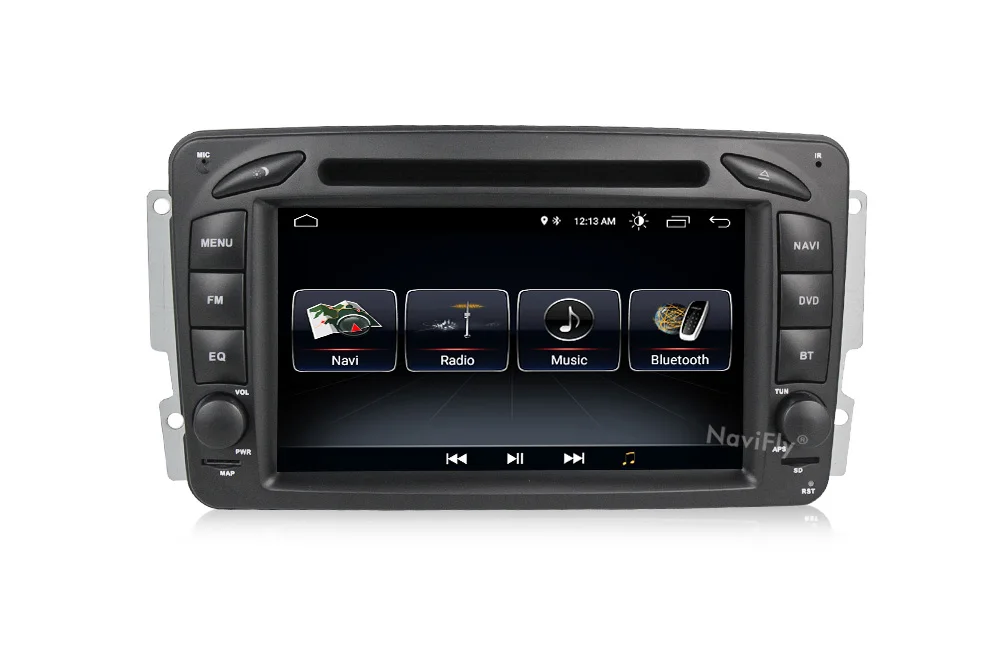 Discount NaviFly Android 8.1 Car dvd multimedia player radio For Mercedes Benz W209 W203 W168 ML W163 W463 Viano W639 Vito GPS Navi BT 11